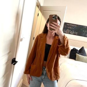 Free People Blazer in Rust / Burnt Orange